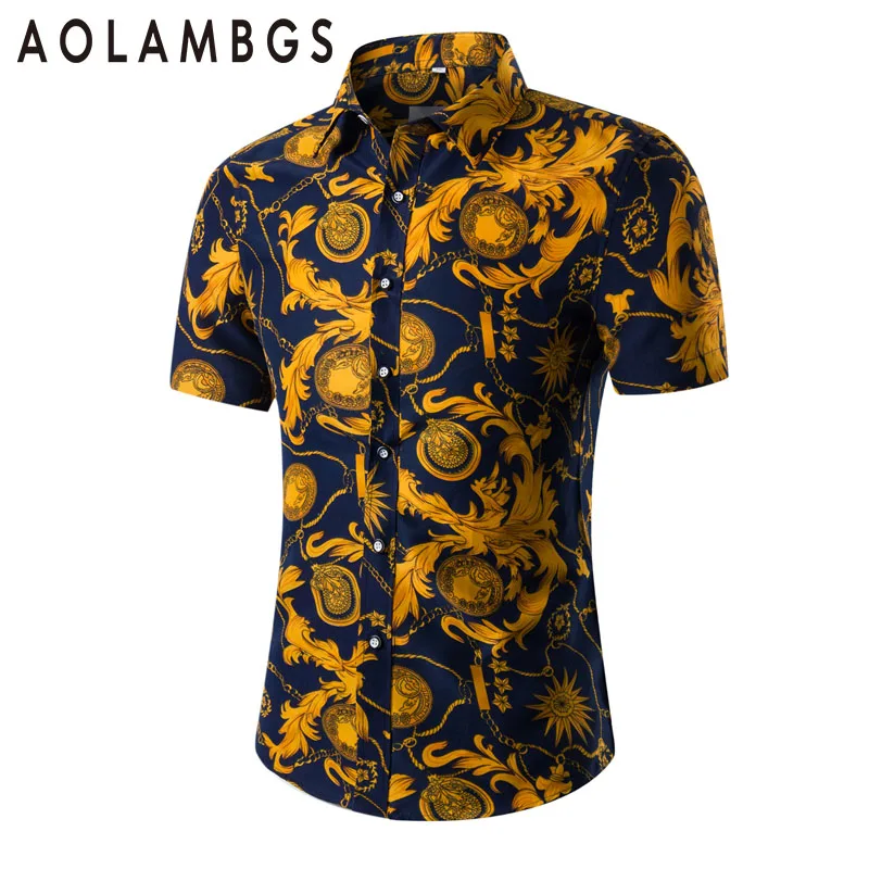 

Mens Dress Shirts Homme Short Sleeved Slim Fit Shirt Camisa Masculina Fashion Casual Turn-Down Collar Shirts Plus Size 4XL 5XL