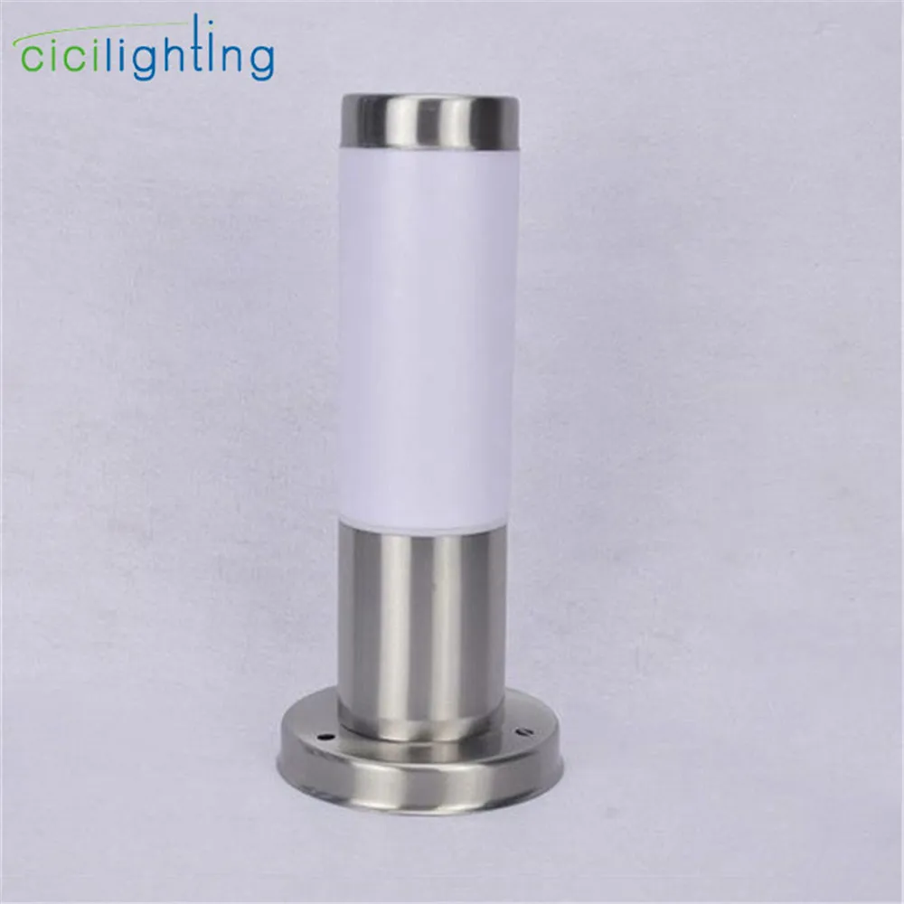 Modern Outdoor Waterproof Stainless Steel Pillar Lights, Villa Door Fence Post Lawn Lights,Courtyard Pillar Lantern Lamp Fixture