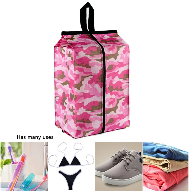 Органайзер с цветочным принтом, дорожная сумка для обуви на молнии, водонепроницаемые женские сумки для хранения, складные туалетные принадлежности, косметичка, сумка для хранения обуви