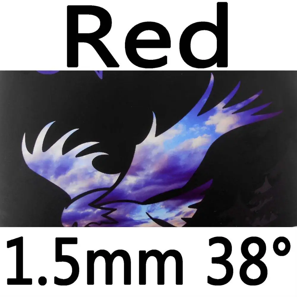 red 1.5mm H38 61 второй Орел пипс в настольном теннисе резиновый с желтой губкой в таблице tennnis ракетки летучая мышь - Цвет: red 1.5mm H38