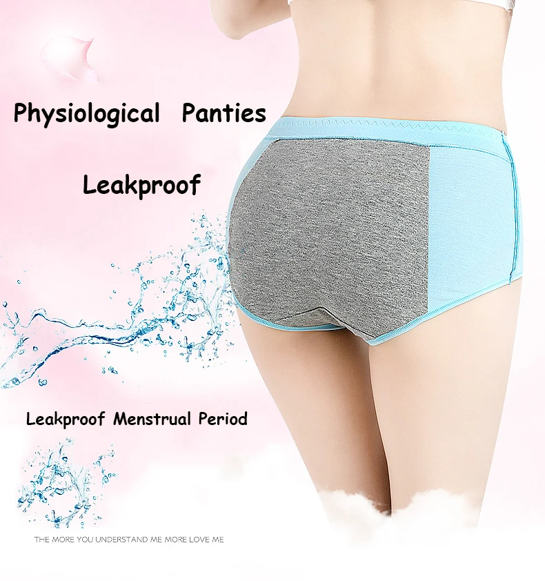 Feilibin, женские физиологические трусики, дамские герметичные штаны для менструального периода, расширенное сексуальное нижнее белье, здоровые хлопковые трусы для девочек