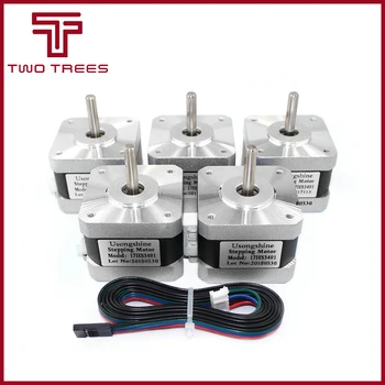 

5pcs/Lot and Quality 17HS3401 4-lead Nema 17 Stepper Motor 42 motor 42BYGH 1.3A CE ROSH ISO CNC Laser and 3D printer
