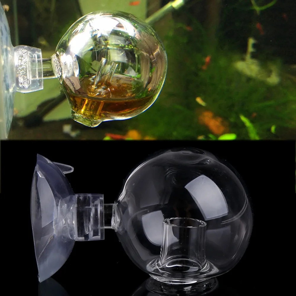 

Glass Aquarium air pump Fish Tank Carbon Dioxide CO2 Monitor Glass Ball Checker Tester