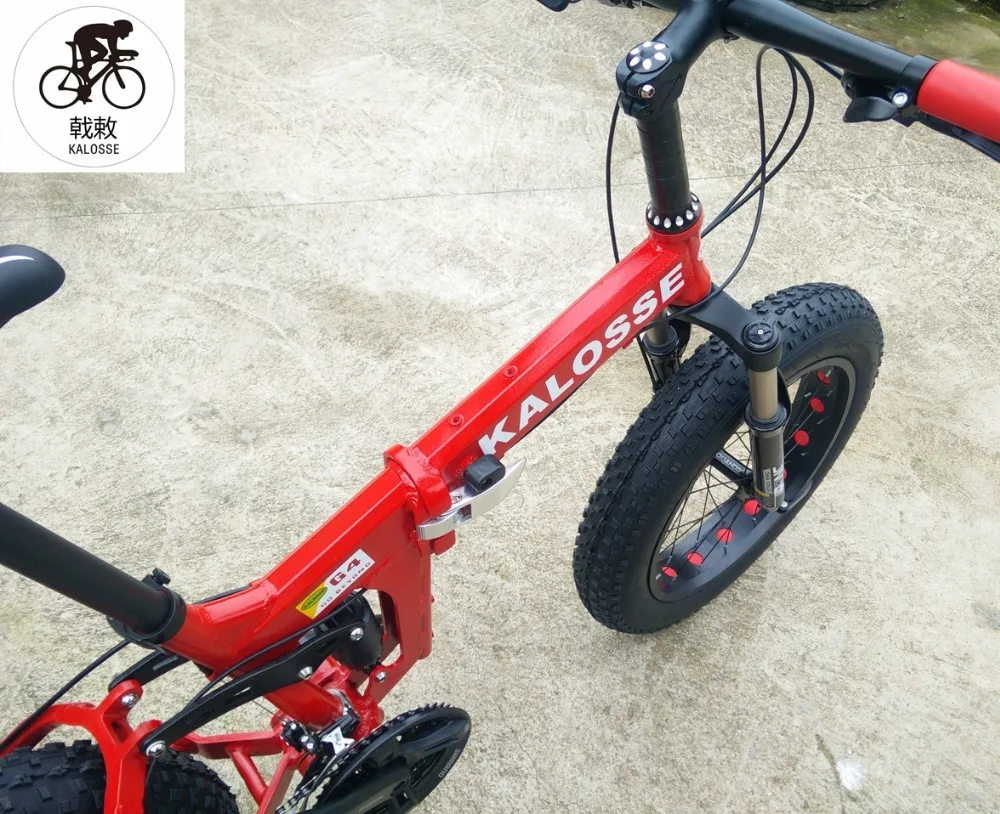 Top Kalosse Hydraulic brakes 27 speed  20er mountain bike  20*4.0 tires  M370   Snow mountain bicycle  folding Child Beach  bike 5
