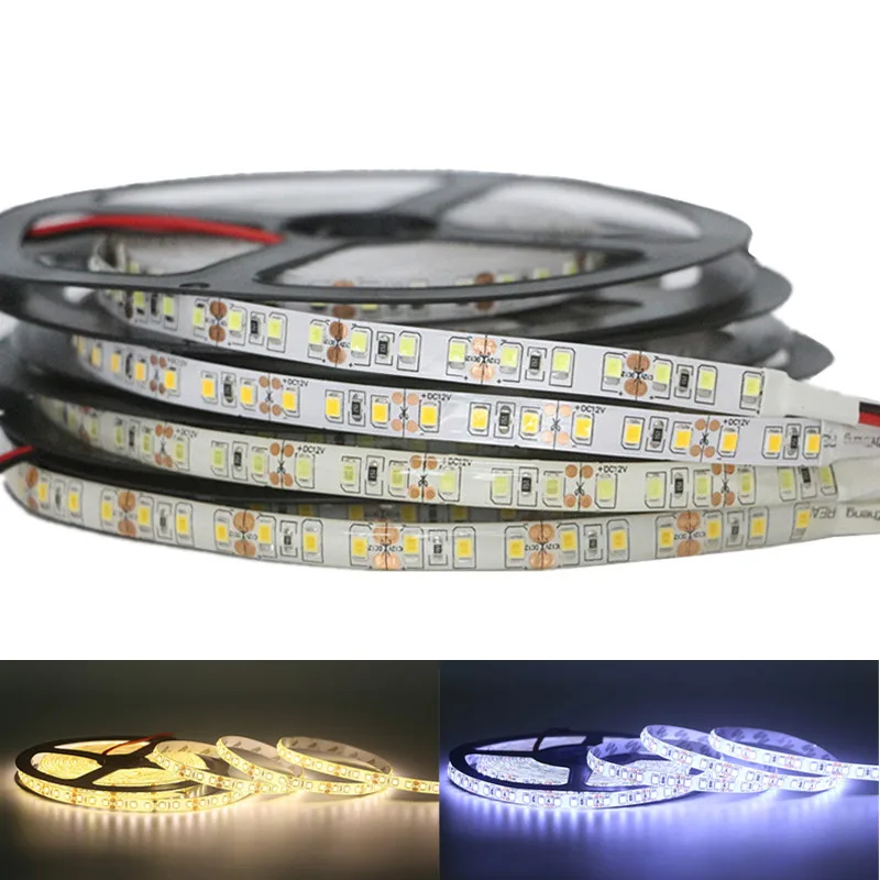 СВЕТОДИОДНАЯ лента SMD 2835 3528 5 м 60 светодиодов/м 12 В постоянного тока гибкий
