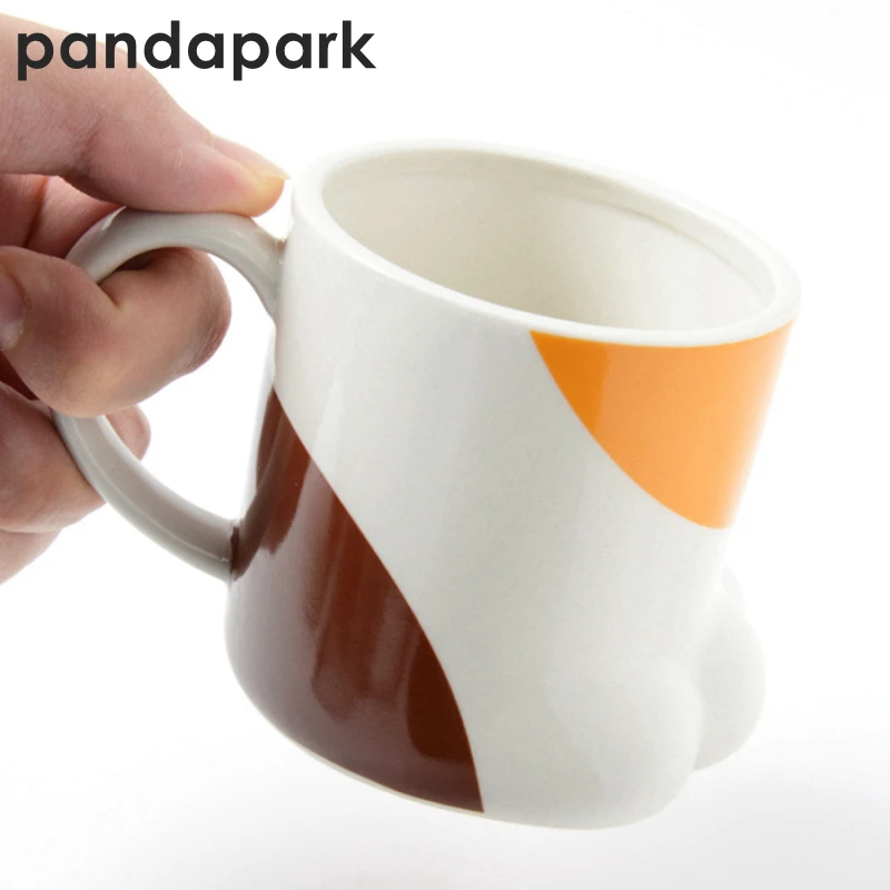 Pandapark милый креативный кот лапы керамическая Личность Молоко Кружка Офис кофе стакан кружки для завтрака подарок для детей PPX016