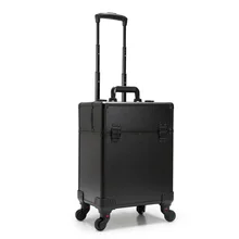 Trolley Cosmetic Case luggage profession suitcase for makeup Trolley Box Nails Beauty Woman Luggage travel Cosmetic Bag Wheels letrend korean trolley cute pink suitcase wheels cosmetic case women vintage leather travel bag retro password box cabin luggage