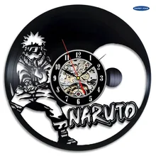 Reloj de pared de vinilo de Naruto, regalo moderno para habitación, registro de hogar, decoración Vintage, sala de estar arte para, dormitorio, sala, mejor regalo de Navidad