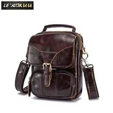 Оригинальная кожаная мужская повседневная модная сумка через плечо, дизайнерская сумка через плечо, поясная сумка ", сумка для планшета 2074c