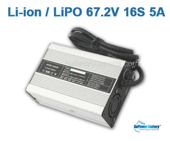 

SuPower Li-ion LiPo 16S 57.6V 59.2V 60V 67.2V 5A Lithium Li-Poly universal Wall Socket Battery Charger auto-stop Power Supply