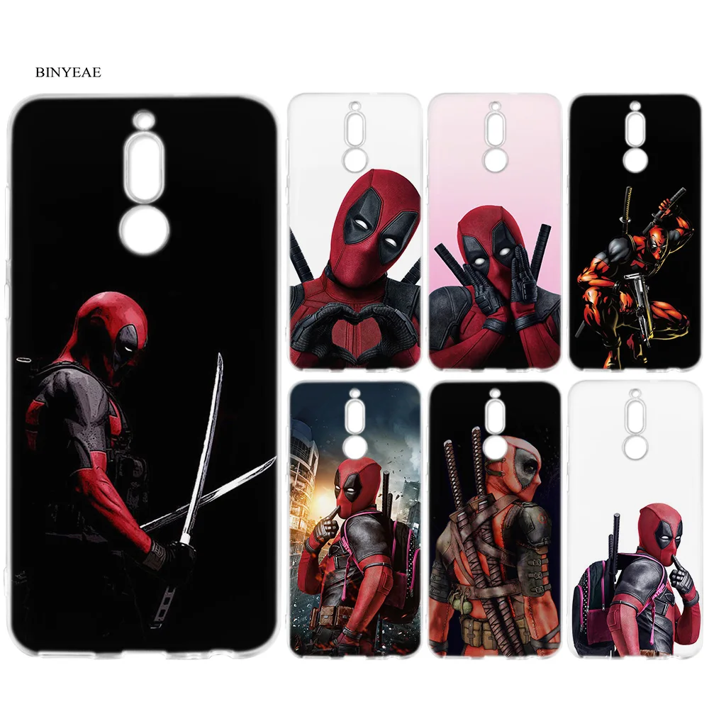 

BINYEAE Deadpool Silicone Case for Huawei Mate 10 P20 P10 P9 P8 Y6 Y7 Honor 7C 7A 9 10 Lite Pro 2018 Mini 2017 Back Shell Coque