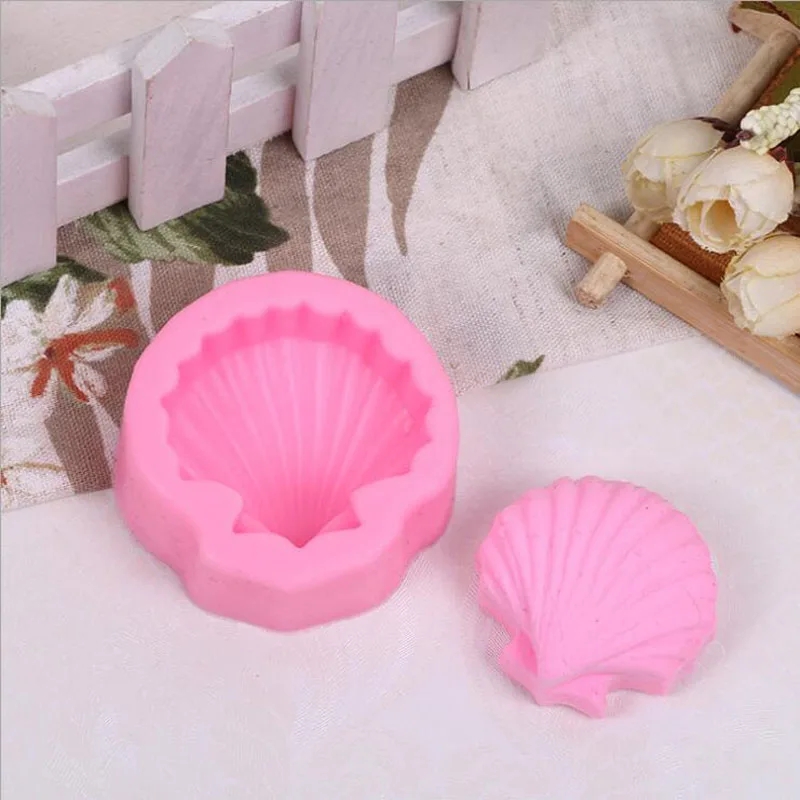 

2Pcs/set Sea Shell Shape Chocolate Silicon Mold Fondant Cake Decoration Mold baking tools