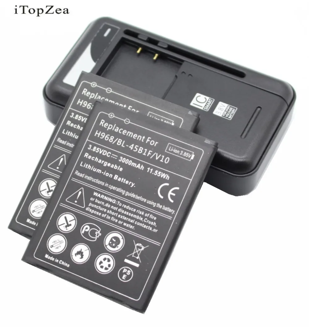 2 шт. BL 45B1F Замена батареи + универсальное USB зарядное устройство для LG V10 H968 H961N H900