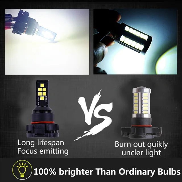 Bombilla led antiniebla de alta potencia para coche, lámpara led de 12v, H16, 5202 (UE), superbrillante, 3030 Chips, 12SMD, 2 uds. - Imagen 3