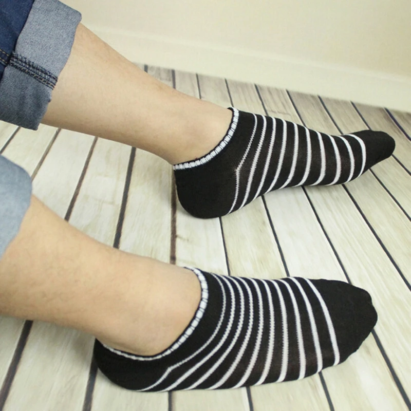 5 пар удобные полосатые мужские короткие носки унисекс короткие невидимые носки