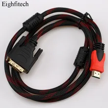 Eighfitech HDMI к DVI 24+ 1 мужчин и женщин адаптер видео кабель DVI к HDMI 1920*1080 P HDTV для портативных ПК проектор мониторы