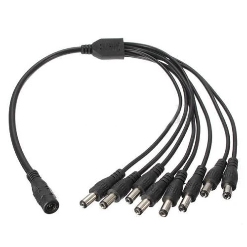 1 Female to 8 Male Splitter Power Cable Cord For CCTV Secuirty System Camera DVR | Электроника