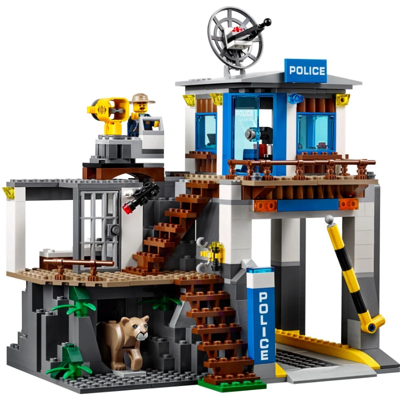

City Series The Mountain Police Headquater Set LegoINGlys 60174 Building Blocks Bricks Toys Model For Kids As Gifts dropshipping