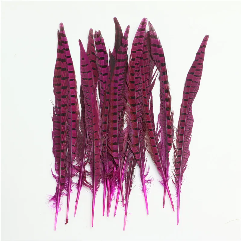 100pcs/lot 12-14inch/30-35cm natural pheasant feather plume Hot pink craft feathers for clothing wedding decoration party stage | Дом и сад