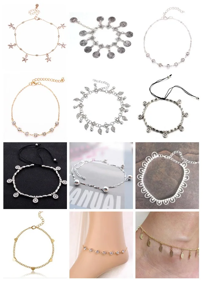 2019 New Pendant Anklet Foot Chain Summer Beach Leg Bracelet Charm Anklets Jewelry Gift Multi Style
