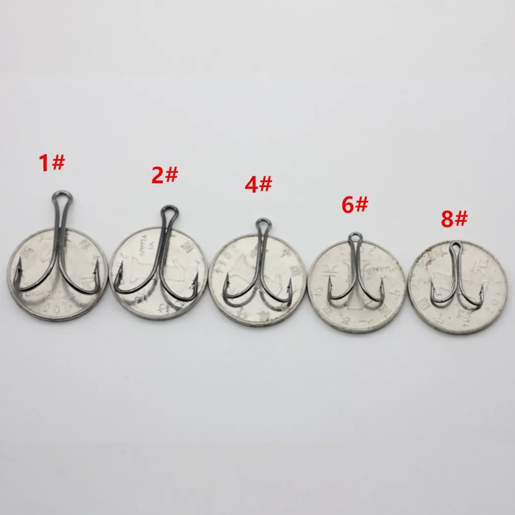 

20PCS Durable Carbon Steel Fishing Hooks Crank Hook Fly Tying Double Hook For Lure Fishing Accessories Dropshipping Hot Sale