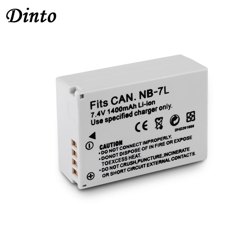 

Dinto 1pc 1400mAh NB-7L 7.4V Replacement Digital Camera Battery for Canon Powershot G10 G11 G12 SX30IS NB7L NB 7L