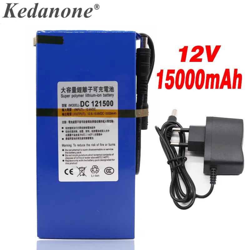 Высококачественный супер перезаряжаемый портативный 12v 15000mAh литий ионный