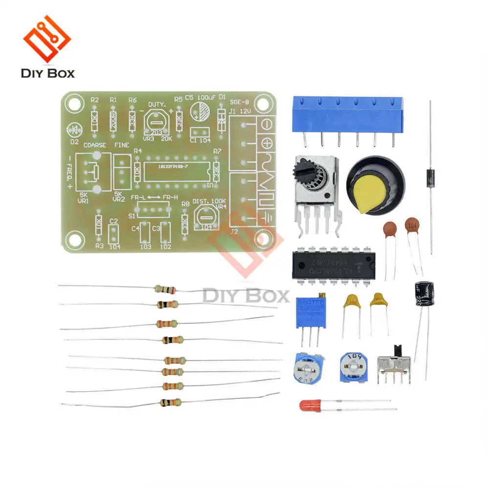 ICL8038 монолитная функция генератор сигналов модуль DIY Kit синусоида квадратный треугольник электронная доска DC 12 В квадратная волна