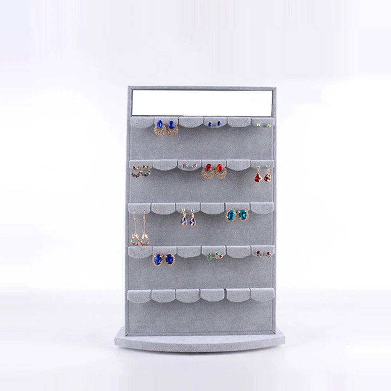 

New Fashion 360 Degree Freedom Rotate Earrings Ear drop Organizer Show Case Jewelry Display Holder Box Storage Display Boxes