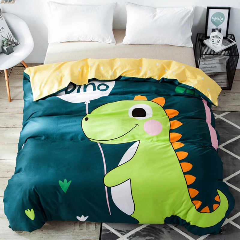 

1pc Cartoon Cotton Dinosaur Duvet Cover fashion comfortable for kids boy Quilt Cover Comforter Blanket Covers Custom size #sw