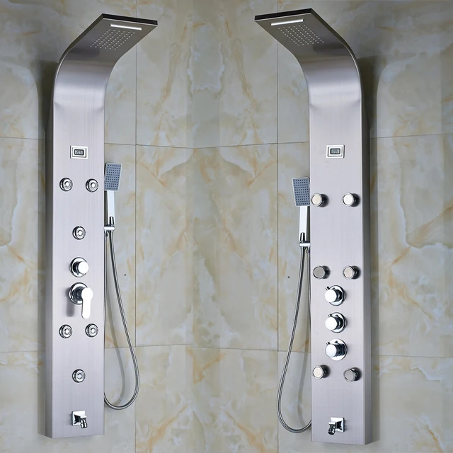 2016 New Arrival Shower Panel Digital Temperature Display Brushed 2016 New Arrival Shower Panel Digital Temperature Display Brushed Nickel Faucet Two Types