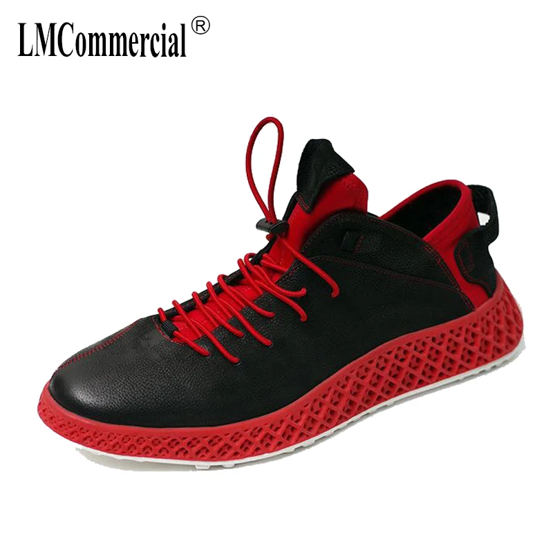 

spring autumn summer Genuine leather casual shoes men all-match cowhide breathable sneaker fashion boots men's Leisure shoes