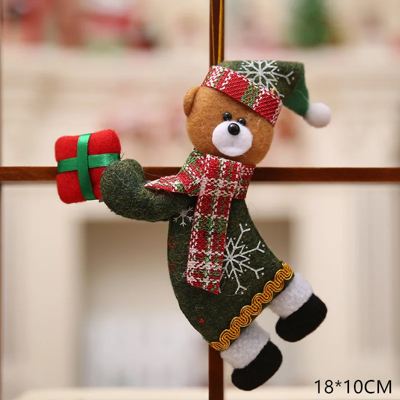 New Year Christmas Santa Claus Snowman Dolls Xmas Tree Ornament Natal Noel Deco Christmas Decoration for Home Kid Gift - Color: E.1