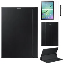 Из искусственной кожи с открытым лицом дизайн и магнитное закрытие пленка и кожаный чехол для ручки для samsung Galaxy Tab S2 8 дюймов T710 T715