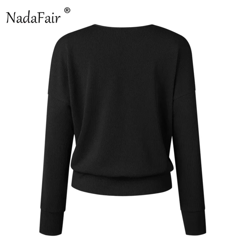 deep v knitted sweater female9