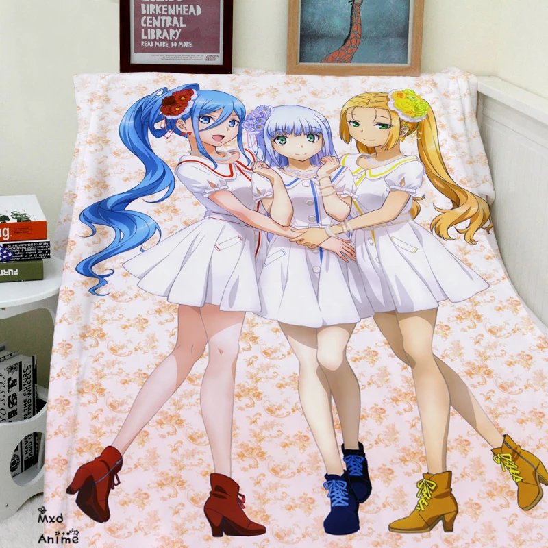 Японское аниме Aoki Hagane no Arpeggio супер мягкое бархатное плюшевое одеяло Современные