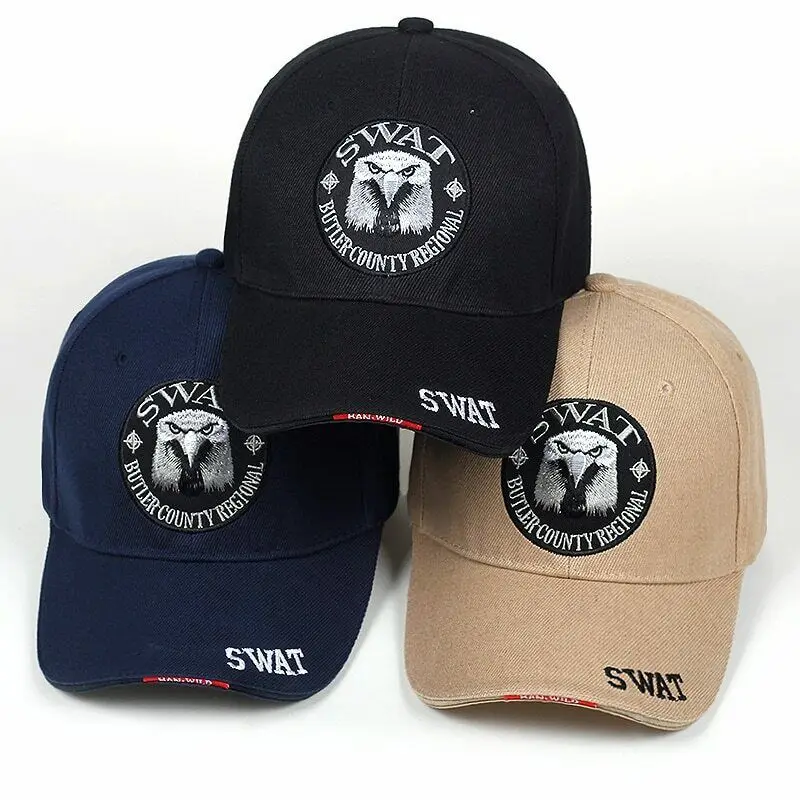 

Printed SWAT Tactical Army Sniper Baseball Cap Men Eagle Sun Hat Hip Hop Snapback Police