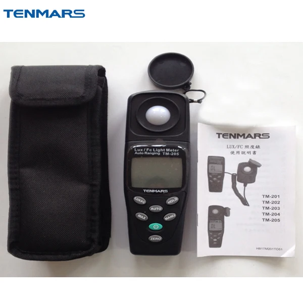 TENMARS TM 205 Auto Ranging Light Meter LCD LUX Meter Max Data ...