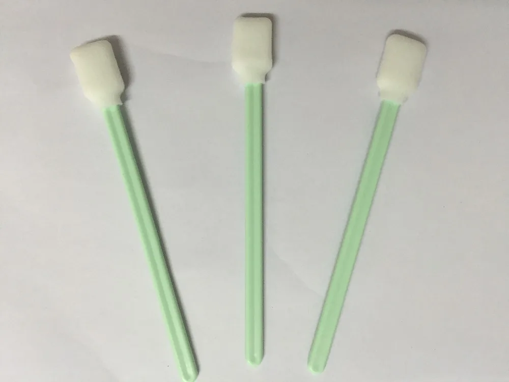 Green solvent printer cleaning brush Swab Stick, 200 pcs In hot sales