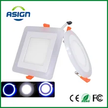 Led Panel Downlight 6w 9w 16w Round/Square 3 three model led Ceiling Recessed panel Light AC85-265V Painel lamp CE ROHS UL