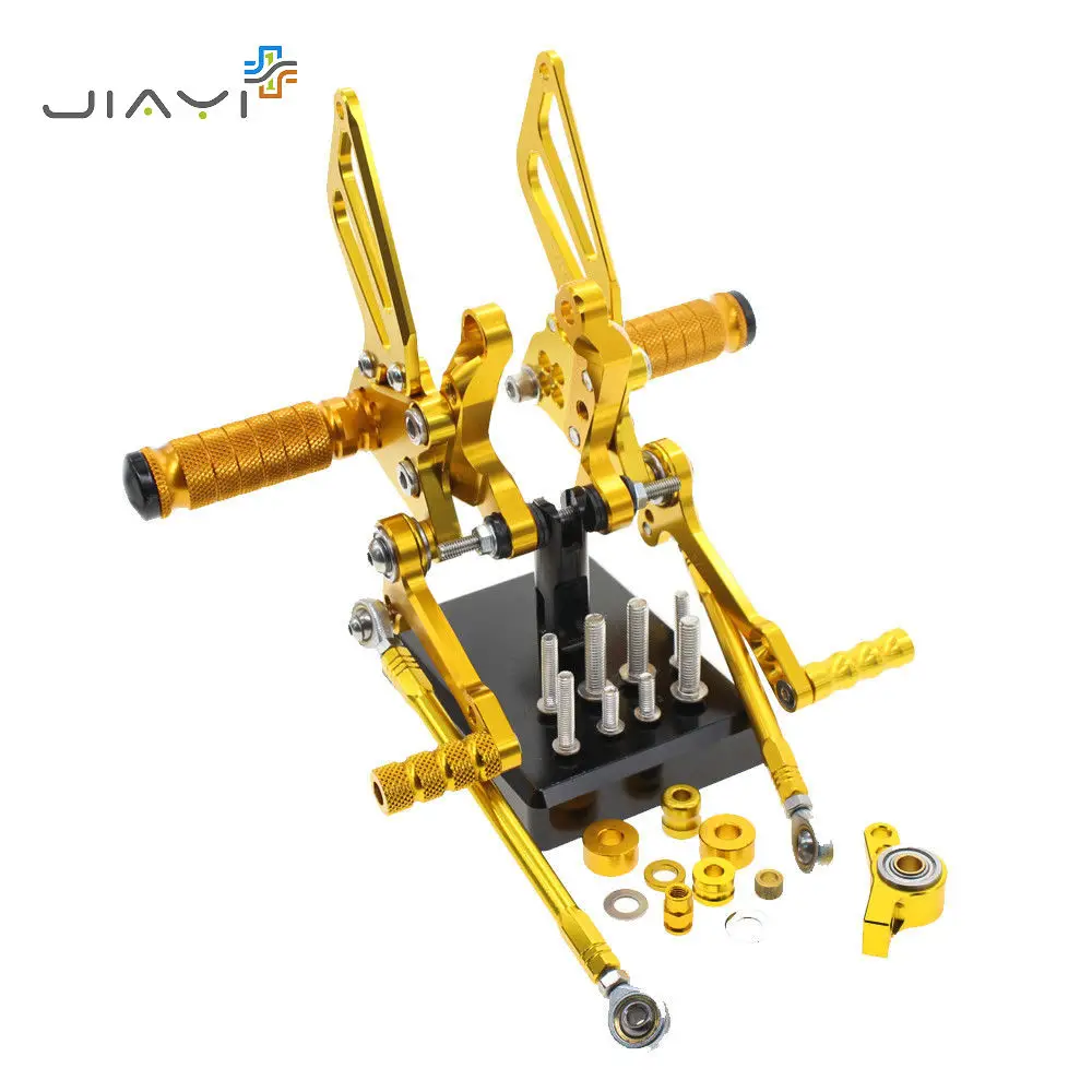 ЧПУ заготовки регулируемые M Rearset подножки педали отдых сзади Комплект Гонки Для Ducati 848 848 S 848R 1098 1098 S 1098R 1198 S R золото