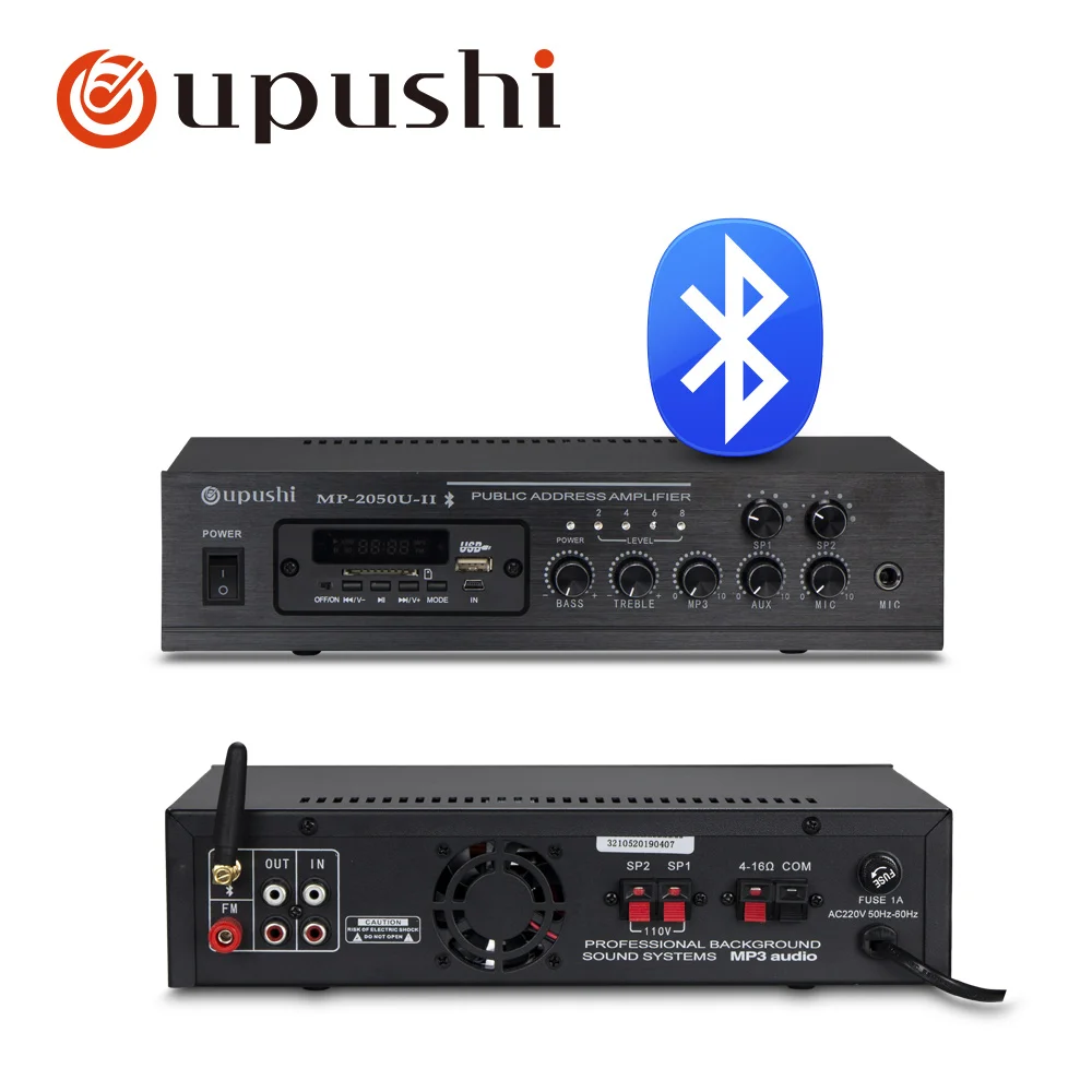 Oupushi MP-2050U 50 Вт мини Bluetooth усилитель мощности набор с TD202 6,5-дюймовый потолочный динамик посылка