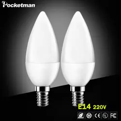 Светодиодный светильник E14 5 W 220 V 2835SMD холодный белый/теплый белый лампада ампулы Bombilla светодиодный энергосберегающие лампы