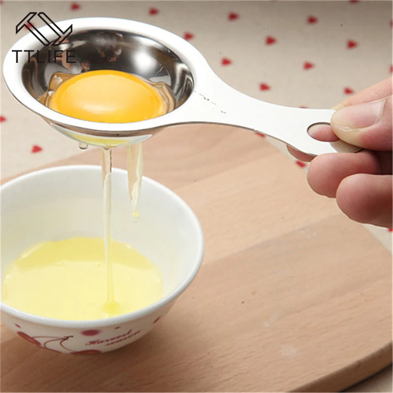 TTLIFE 1pcs Stainless Steel Yolk Egg Separator Divider DIY Kitchen