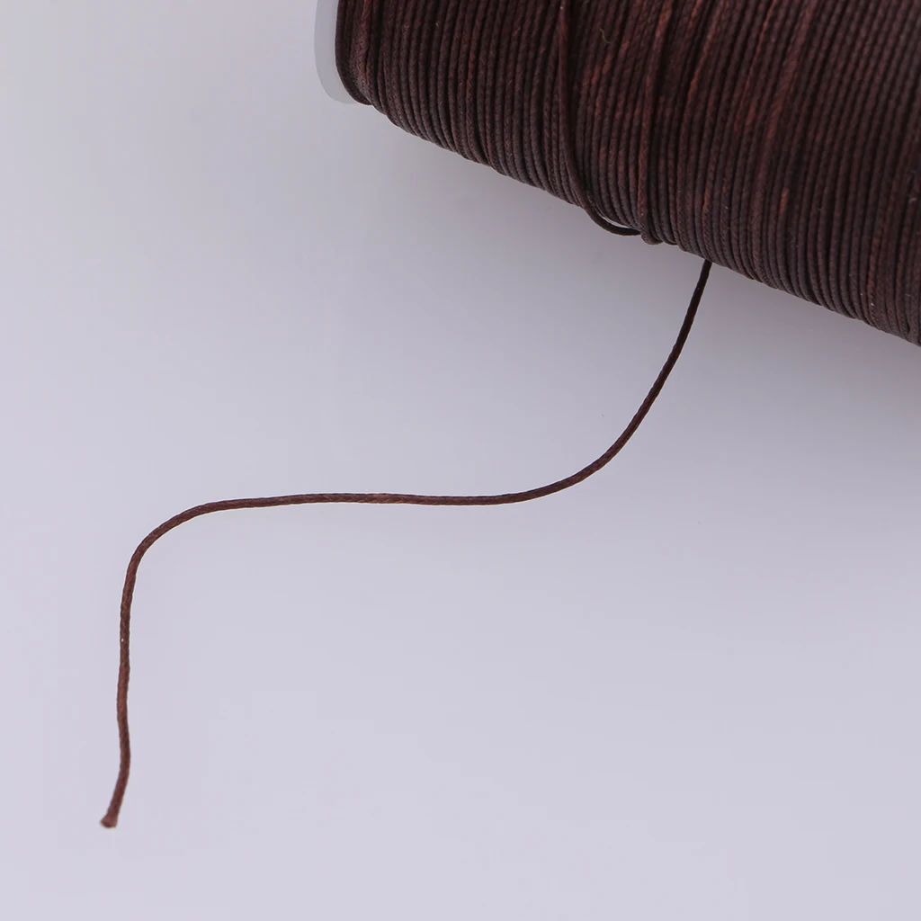 142 Yards 0.5mm Round Polyester Waxed Thread Cord Leather Sewing Hand Stitching Jewelry Craft