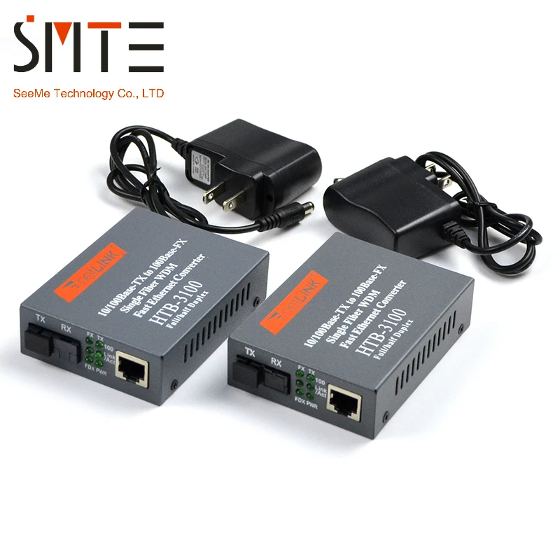 Una Coppia Htb-3100 Htb-3100A/B 25Km Netlink 10/100M Single-Mode Singola Fibra Wdm In Fibra Di Media Converter