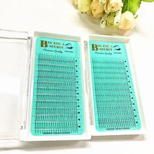 2 лотка русский материал 2D ресницы Premade фен для придания объема 2D поддельные накладные отдельные пучки ресниц наращивание ресниц