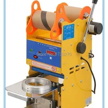 Кофе высокого качества, чай, молоко, соевое молоко, сок, молочный чай запечатывание пластиковых стаканчиков для 95/75 мм пузырьковый чай запайки машина