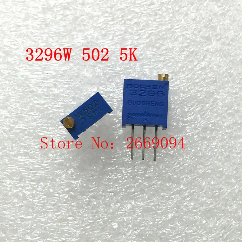 100 шт./лот 3296W-1-502LF 3296 Вт 502 5k Ом Регулируемый многооборотный триммер потенциометр