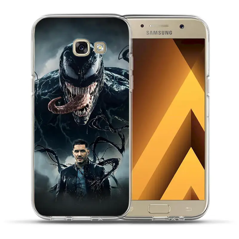 Роскошный чехол Marvel Hero venom для samsung A3 A5 A6 A7 A8 Plus чехол задняя крышка Мстители Coque Fundas Etui